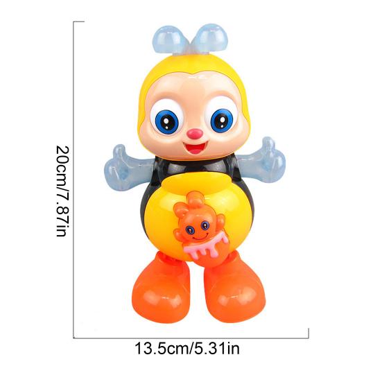 Yousheng Electric Singing Dancing Bee Toy with Music LED Light Toddlers Boys Girls Interactive Wiggling Bee Toy Children Educational Cartoon Animal