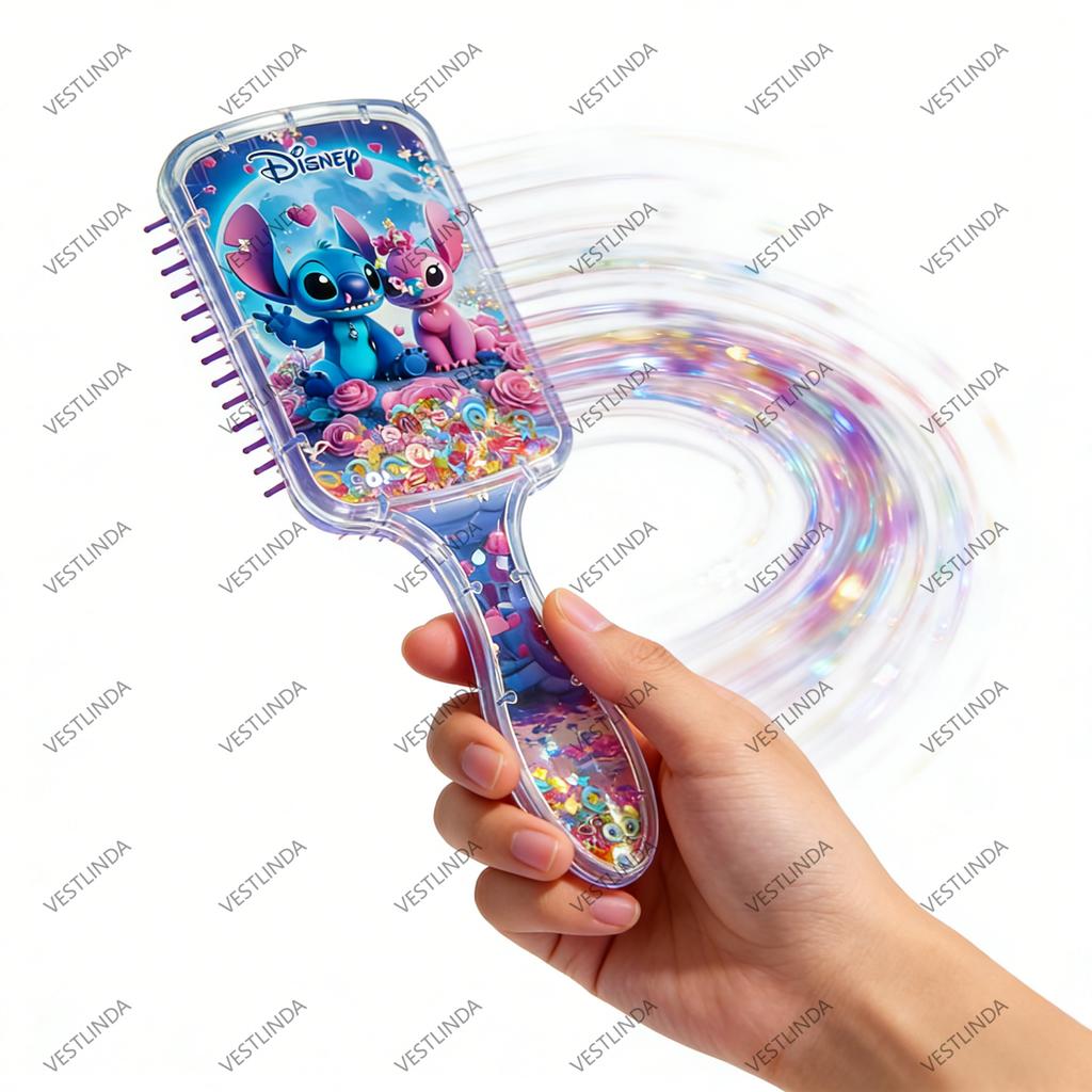 Disney Animation Lilo & Stitch Comb Series Cartoon Stitch Peripheral Air Cushion Massage Comb Girl Student Comb