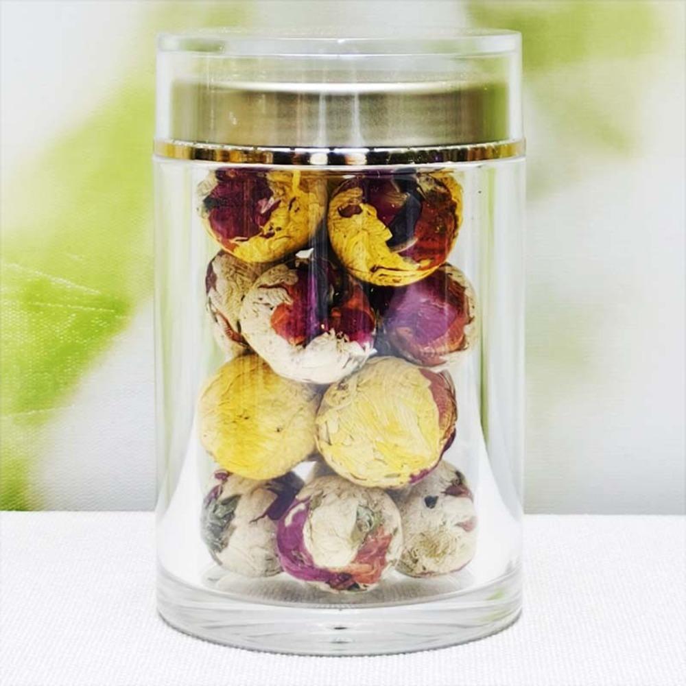 Mini Dragon Ball Yunnan Pu'er Handmade Flower Tea Balls Rose Jasmine Chrysanthemum Lily