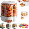 6 Compartments Candy Treat Dispenser Space Saving Kitchen Storage Box New Transparent Container
