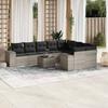 VidaXL Garden Lounge Set with Cushions 10 Pcs, Patio Sofas, Furniture Set, Outdoor Terrace Furniture, Grey 3223051
