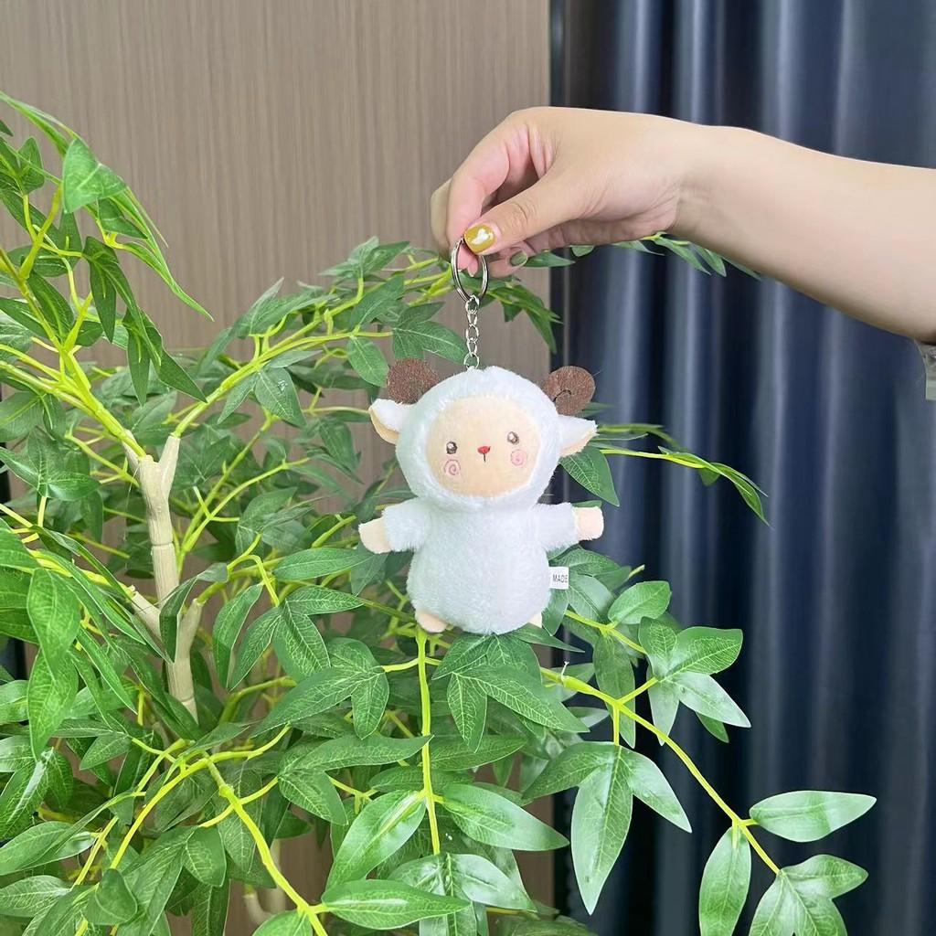 Плюшевая Овечка Игривая Кукла-Брелок Шарм для Рюкзака Сверхмягкая Ткань Для Индивидуального Стиля