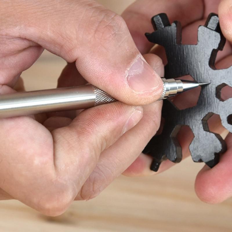 Automatic Center Hole Punch with Adjustable One Handed Spring Heavy Duty Automatic Center Punch for Metal Wood Glass