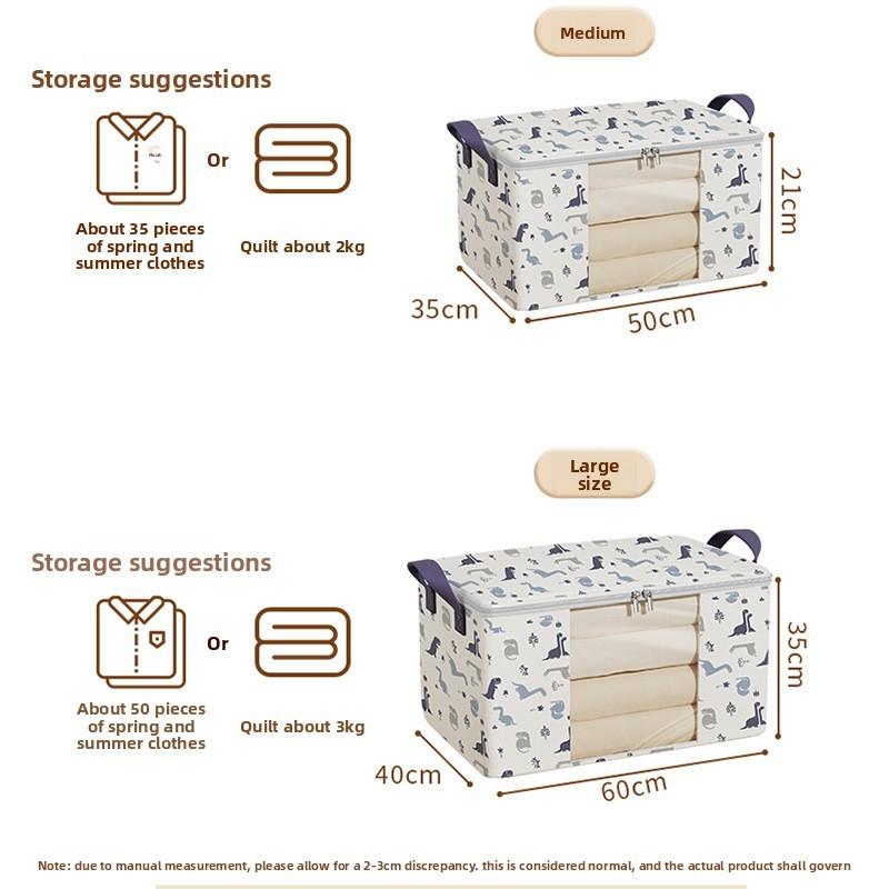 Clothes Storage Bag With Transparent Material For Bedroom Organizing