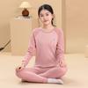 Teen cotton shoulder-plugged long johns boys and girls leggings underwear set junior high school students middle and older children pajamas pajamas