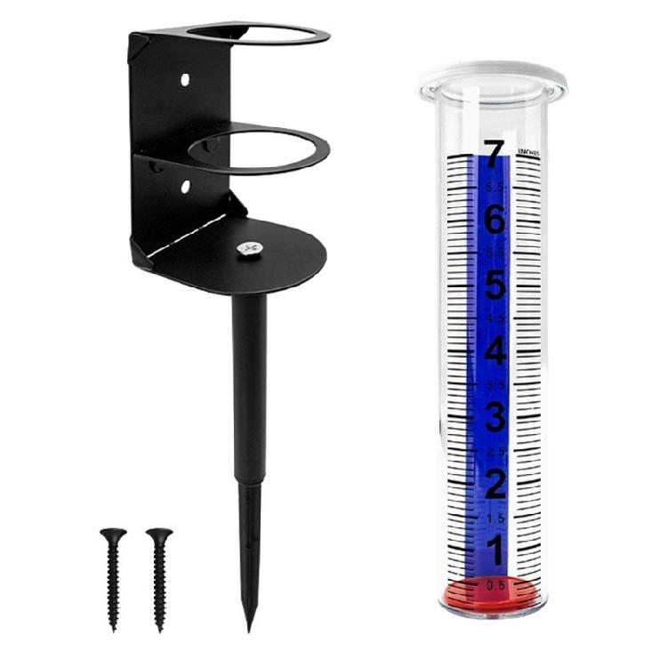 Garden Ornaments Rain Gauges Featuring Metal Base Combining Functionality and Styles for Outdoor Decoration