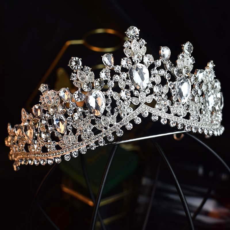 European and American Wedding Dresses Crown Hair Bands Alloy Crown Headbands Bride Headwear Wedding Hair Accessories Birthday Party Hair Crowns