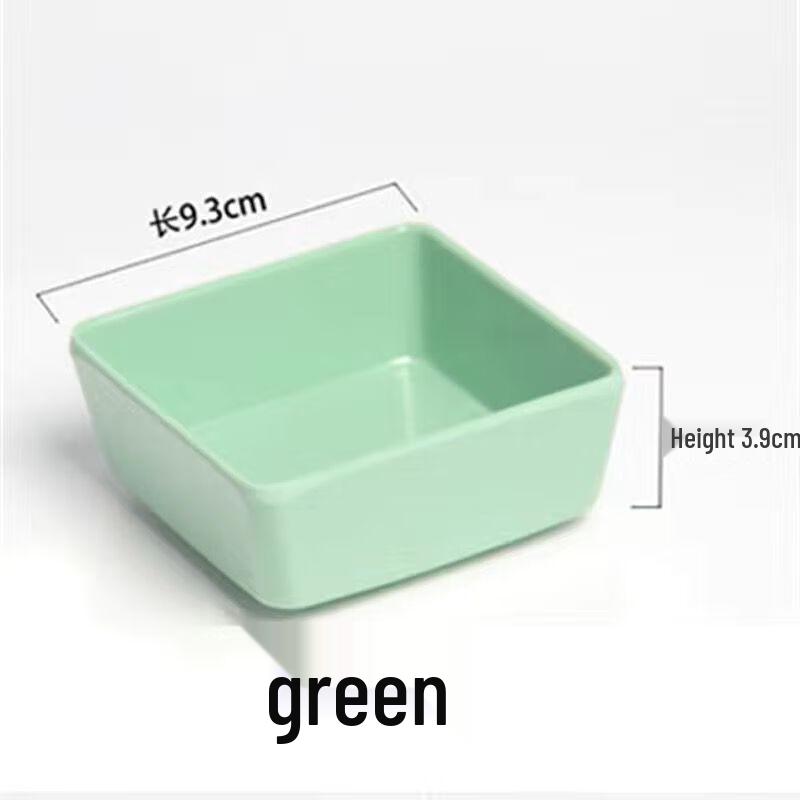 Jijun Melamine Square Snack Plates (10-Piece Set)