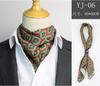 Men'S Spring And Summer Square Scarf Retro Printed Suit Silk Scarf Women'S Tied Hair Headscarf Small Scarf Japanese Thin Scarf