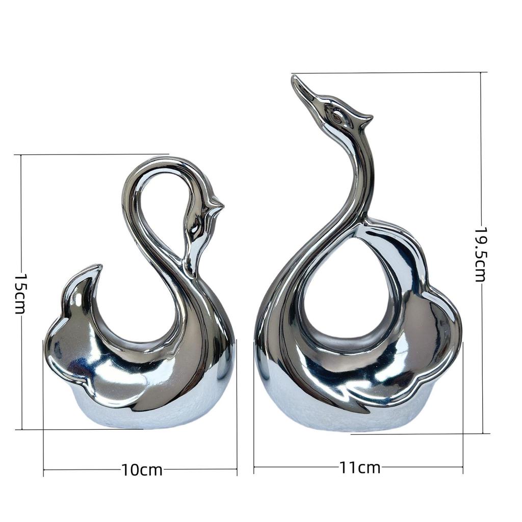 Figuritas de Cisne de Lujo: Decoración Elegante para Entrada, Sala de Estar o Armario