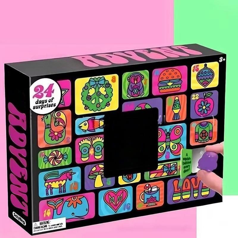 Advent Calendar 24 Day Countdown New Year Family Friends Blind Box Party Squishy Squeeze Holiday Toy Stress Relif