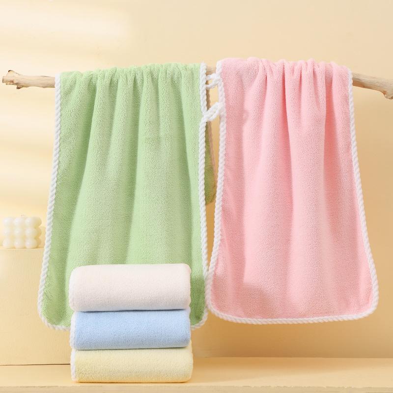 Coral Fleece Towel Thickened Absorbent Household Face Towel
