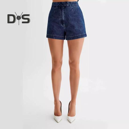 Damen Weste Shorts Ärmellos Einreihig Geteilter Saum Rundhalsausschnitt Knöpfe Slim Fit Hohe Taille Einfarbig Kurze Hose
