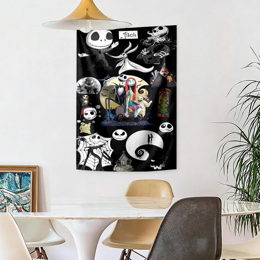 Christmas Nightmare Wall Decor Tapestry Art For Pet Memorial Birthdaywedding Party Backdrop Family Gift