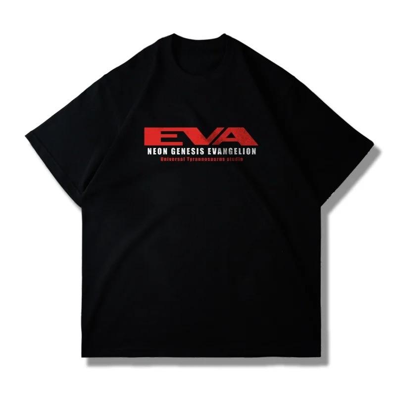 New Animation Joint EVA New Century Gospel Warrior Short Sleeve TShirt Loose Large Size Trendy Brand Crew Neck Cotton Tee