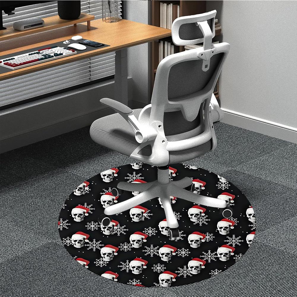 

1pc Christmas Skulls Chair Carpet for Office, Non-slip, Soft and Durable Office Rug, Perfect for Office yy251227122 80cm by 80cm