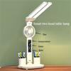Multifunctional Dual-Head LED Desk Lamp, Multifunctional Fan Desk Lamp, Multifunctional USB Pen Holder Lamp, 3 Modes, Reading Light, Fan Light
