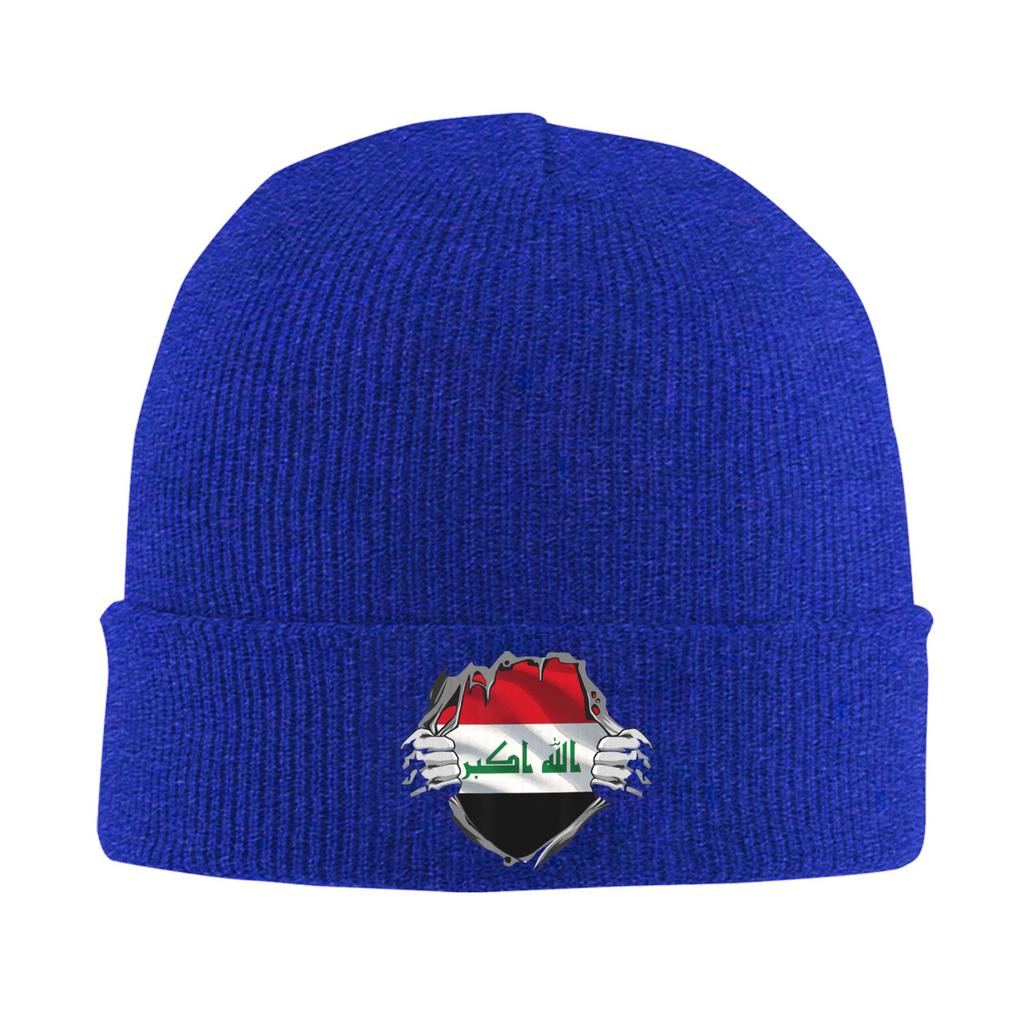 Iraq Flag Proud Iraqi Knitted Hat Womens Unisexs Beanies Winter Hats  Warm Caps