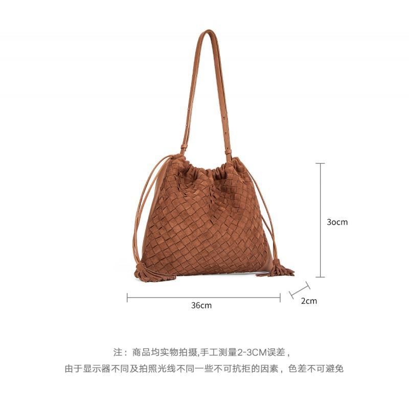 """Gewebte Mülltasche" Hochglanz Matt Rindsleder Handgestrickte Schulter-/Crossbody-Tasche"""