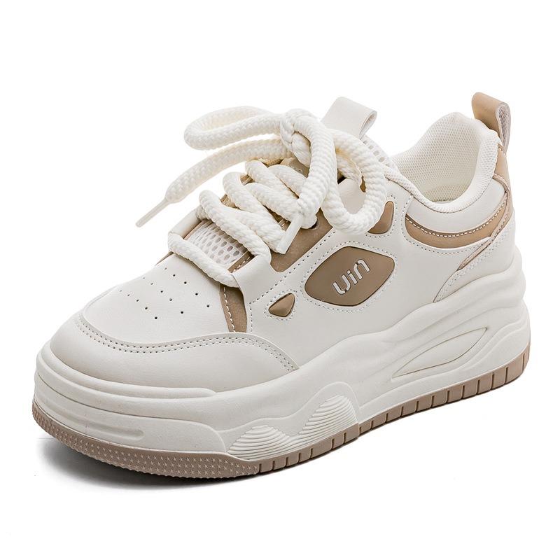 Spring new versatile women's thick-soled heightening sports and leisure little white shoes board shoes spring and autumn
