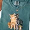 Comfort Colors® Funny Cat Vintage Shirt,Funny Cat Meme Shirt,Sarcastic Tshirt, Unisex Oversized Shirt, Funny Gang Tee, Smoking Cat Shirt