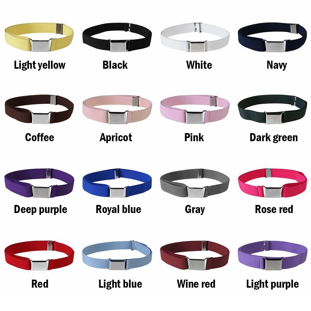 Gift Pants Strap Solid Color Boys Girls Alloy Buckle Waistband Kids Canvas Belt Adjustable