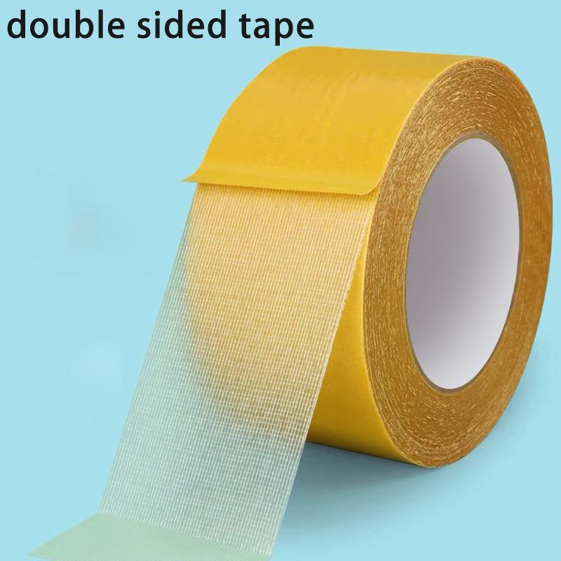 10M Double Sided Tape High Viscosity Grid Fiber Transparent Double Sided Tape Sticky Waterproof Adhesive Fiber Mesh TapesPinstriping Tape 3
