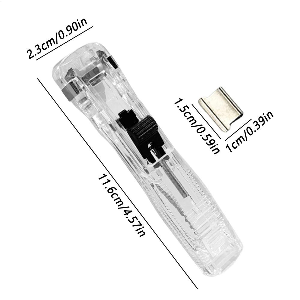 Clip Stapler Reusable Push Clamp Book Binding Machine Office Accessories For Paper Documents File Stapler School Supplies