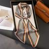 14*147cm Bandes De Cheveux En Satin De Soie Pour Femmes, Echarpe, Sac Slim, Cravate De Cou, Foulard pour Dames
