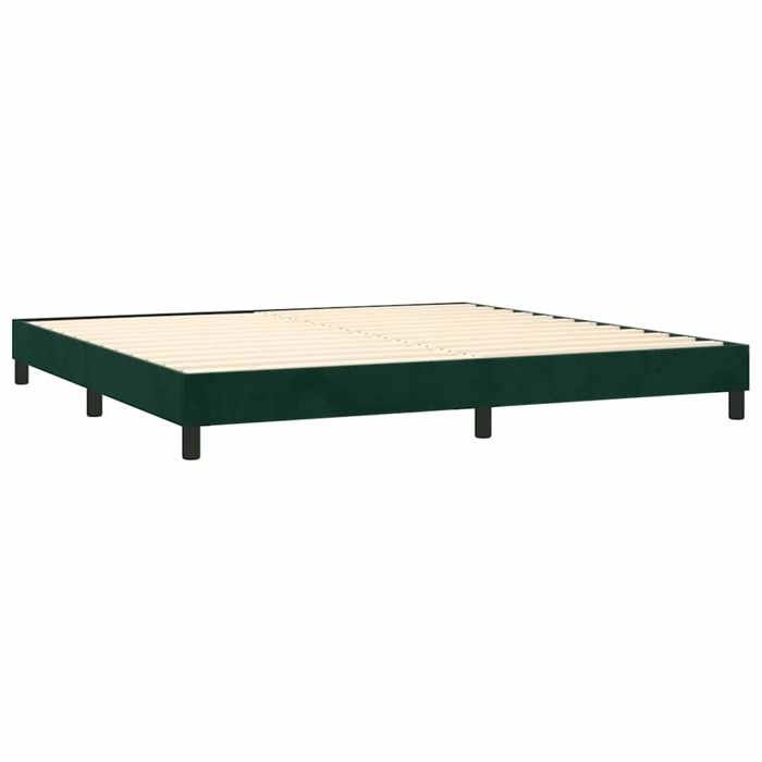 Sommier à lattes et matelas - Maison Exclusive - Velours vert foncé - 200x200cm - Tête de lit réglable