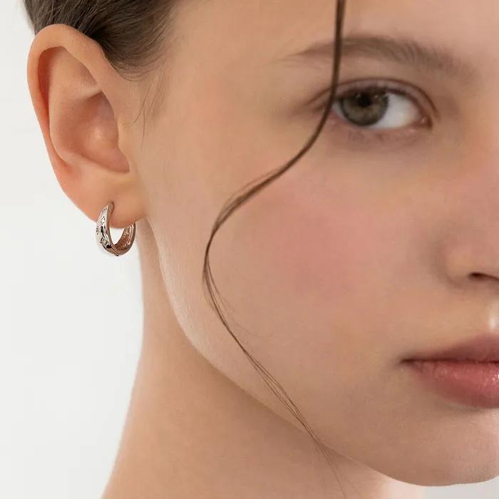 Sparkle Point Hoop Earrings EC3296