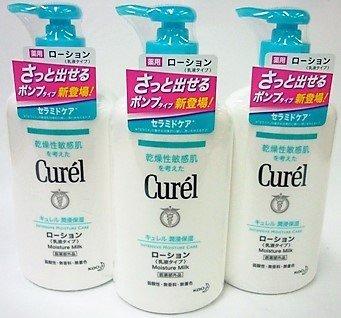Set of 3 Kao Curel Lotion Pump Type (410mL) Body Lotion for the Whole Body [Quasi-drug]