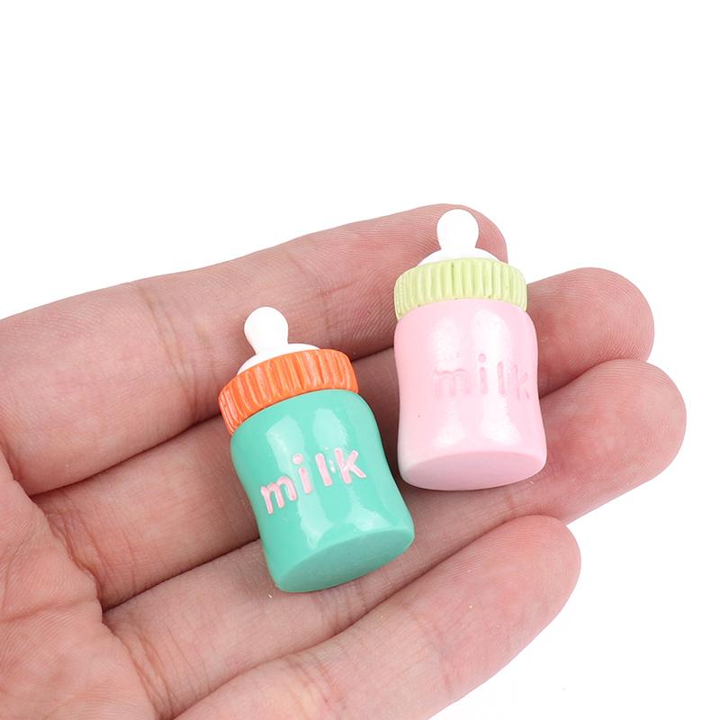 2Pcs Baby Dolls Feeding Bottle Magic Dummy Pacifiers Milk Bottle For Doll House Feeding Diy Accessories