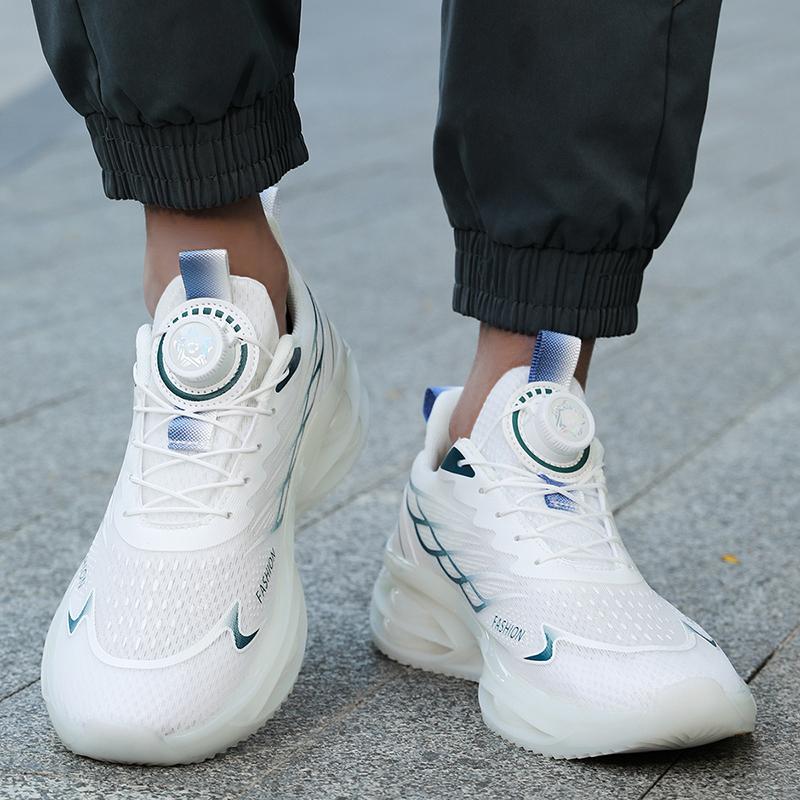 Running Shoes Twist Buckle Non Slip Breathable Outdoor Soft Sport Shoes Men Casual Mesh Sneakers 2026 New Autumn Men Fashion