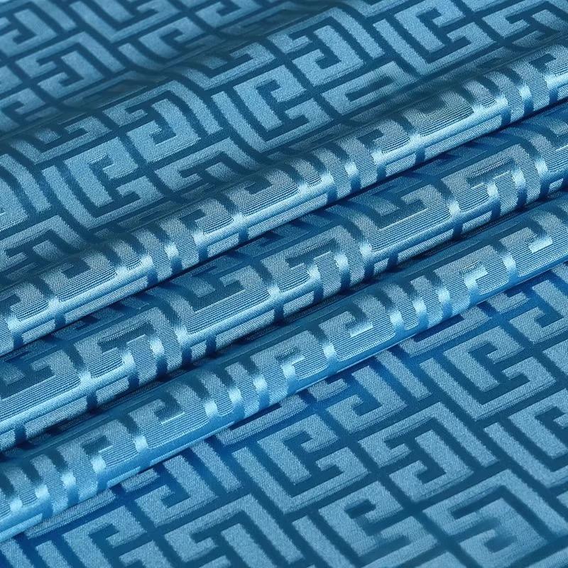 50x150cm Vintage Jacquard Fabric Plaid Acetate Cloth Glossy Wrinkle Resistant Suit Dress Cloth for Diy Apparel Sewing Material