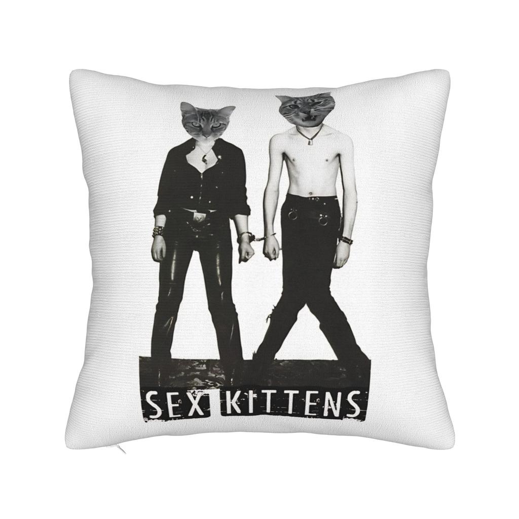 Sex Kittens Sex Pistols Pillow Cover Vintage Pillow Case For Sofa Home Decor Comfy Pillowcases Birthday Gift