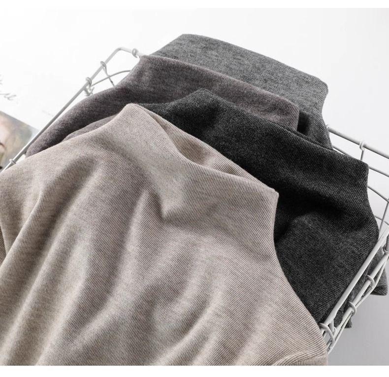 Women's Cashmere-Feel Thick Warm Half-High Neck Base Layer Top - Slim Fit for Autumn/Winter
