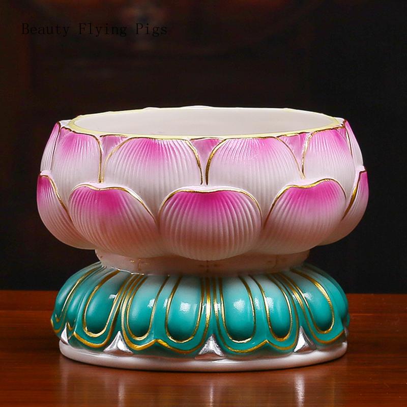 5,3 tum Kreativ keramisk lotusrökelsehållare, rökelsehållare, hemmaoffer Guanyin rökelsehållare feng shui