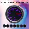 Kit contor indicator 52 mm diametru Lentila fumurie GlowShift colorat 7 culori LED Presiune ulei electronic PSI