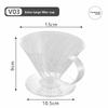 Pour Over Coffee Filter Cup V60 Plastic Dripper Funnel Reusable Manual Drip Coffee Maker Cone for Home Cafe Brewing