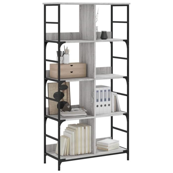 VidaXL Bibliothèque sonoma gris 78,5x33x153 cm bois d'ingénierie 835257