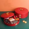 2025 New Year Snack Tray Vintage Chinese Style Simple Storage Box Candy Nut Biscuit Dessert Storage Box Dining Table Decorations