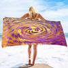Colorful Whirlpool Series Seaside Vacation Beach Towel Swimming Bath Towel Microfiber Sports Towel