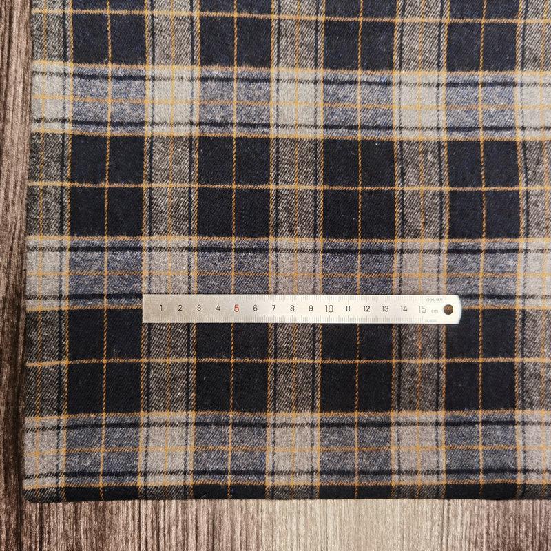 Children's Twill Plaid Flannel Shirt Fabric - Yarn Dyed, Brushed Cotton