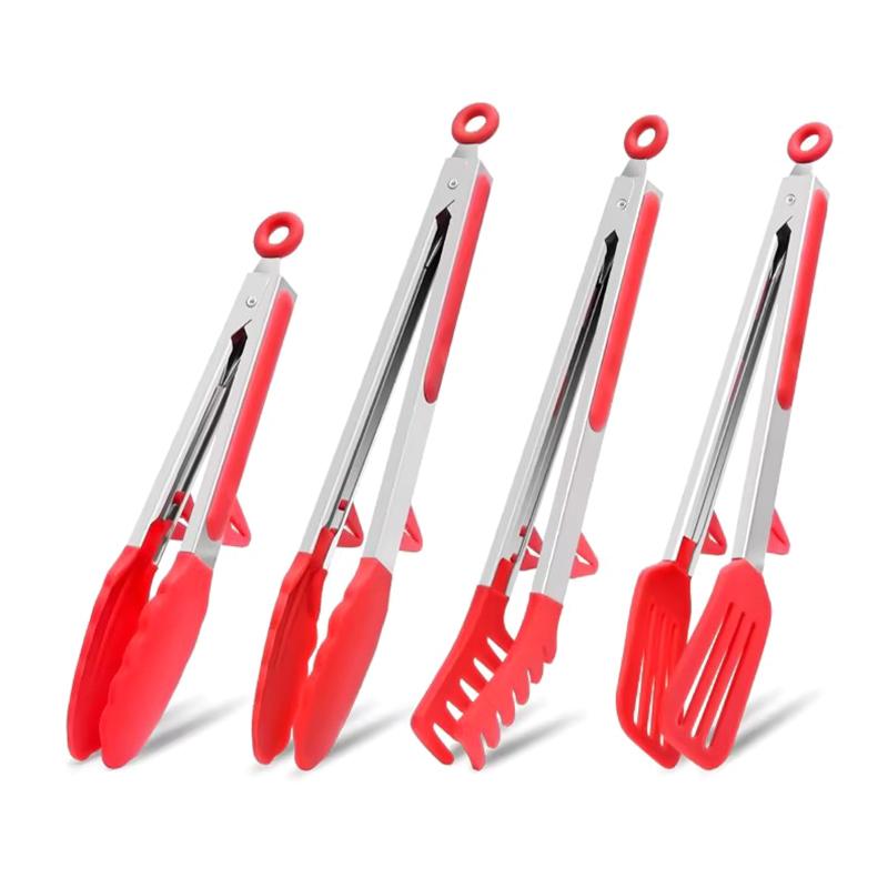 High Temperature Resistant Stainless Steel Food Clips Durable AntiScalding BBQ Tongs For Outdoor Barbecue Grilling Cooking