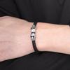 Punk Rock Charm Genuine Leather Wrap Man Bracelet Skull Men Bangle Stainless Steel Magnetic Clasp Birthday Gift for Boyfriend