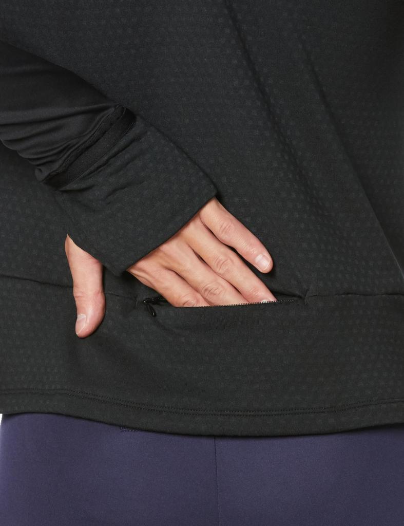 Mizuno Běžecký hřejivý lehký svetr na zip J2MCA705 Černý L