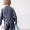KICKEE Coverall Solid Long Front Opening Size Romper, Color, 2-Way Zipper, Sleeves, Newborn, Baby, Kids, Loungewear, Sleepwear, (Stone, 80)
