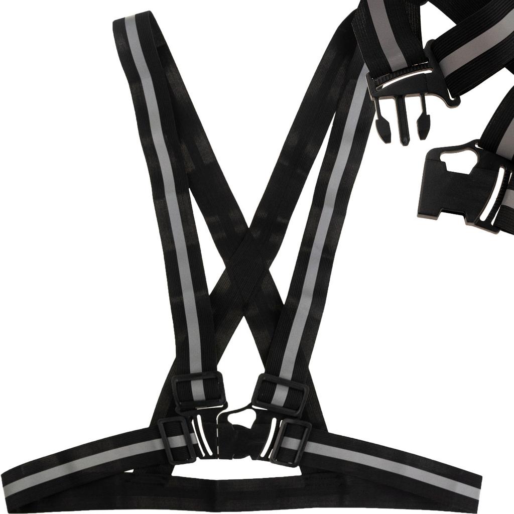 AG590B REFLECTIVE HARNESS SAFETY VEST BLACK