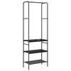 Clothing Rack with Shelf Black Oak Effect 60 X 30 X 171 Cm